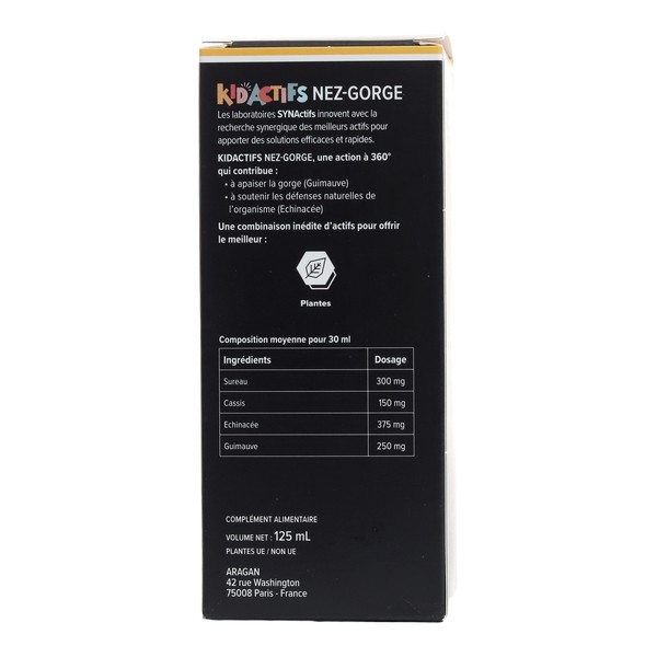 Aragan Kid Actifs Nez Gorge sirop