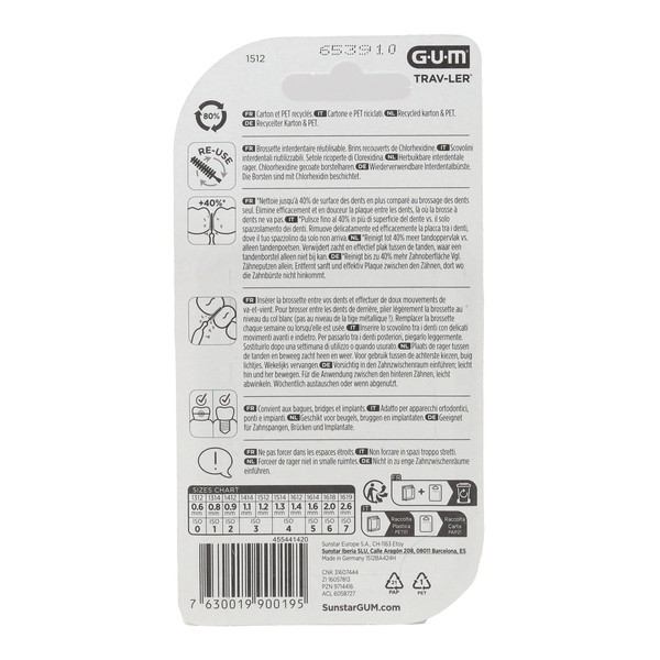 Gum Trav-Ler brossette interdentaire cylindrique