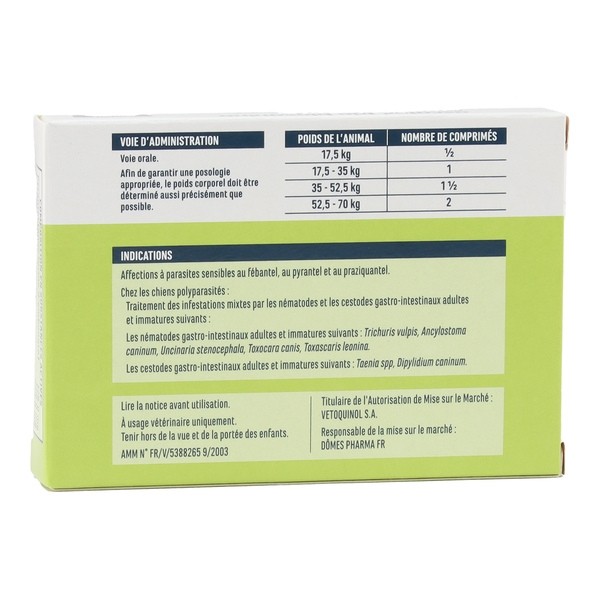 Biocanina Ascatryl Trio grand chien comprimés