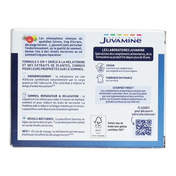 Juvamine Expert Sommeil 3 en 1 comprimés