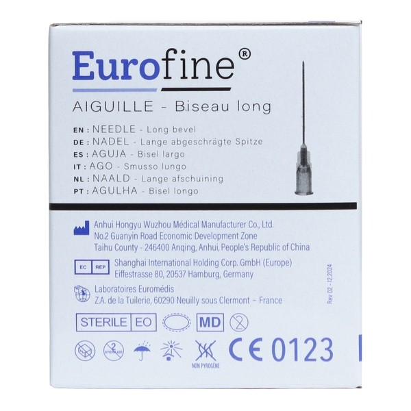 Eurofine aiguilles hypodermiques x 100