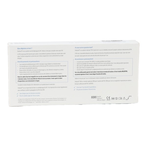 Autotest salivaire de dépistage du VIH OraQuick