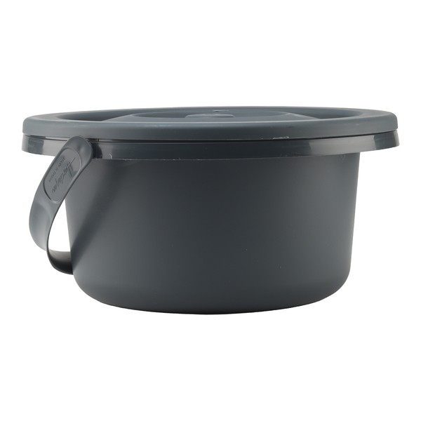 Seau hygiènique gris avec couvercle