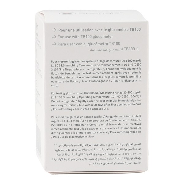 Bandelettes glycémie TB100 Beurer