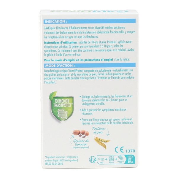 GaviDigest Flatulences et ballonnements gélules