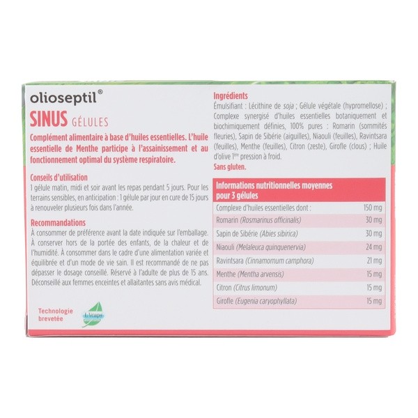 Olioseptil sinus gélules