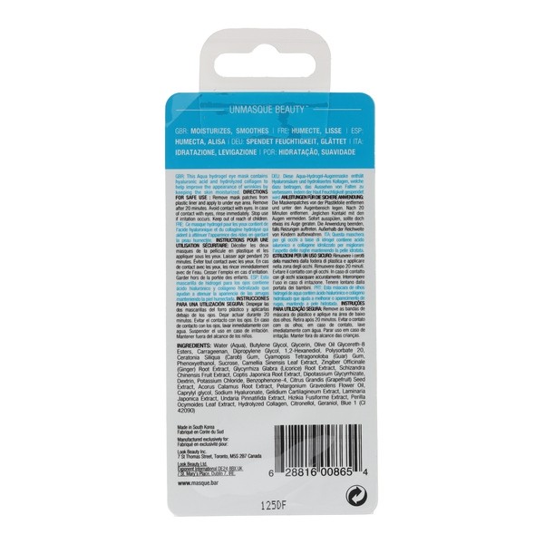 Masque Bar Patch yeux hydrogel Aqua