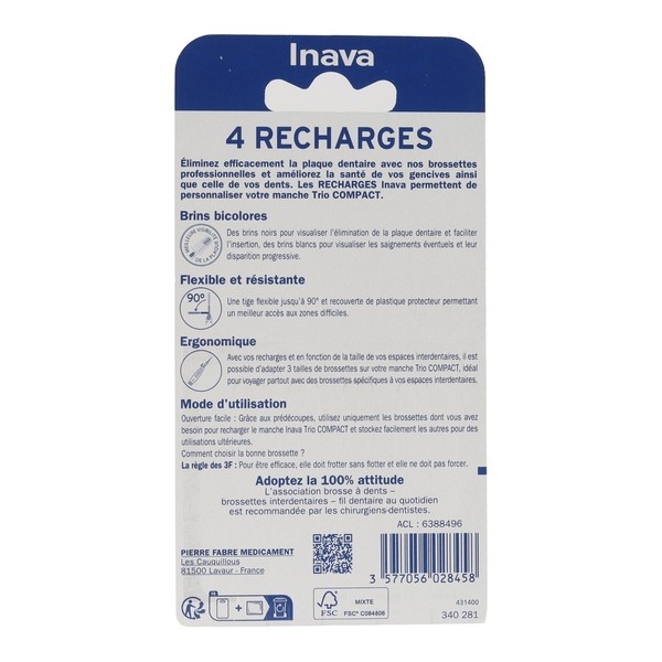 Inava brossettes interdentaires recharge