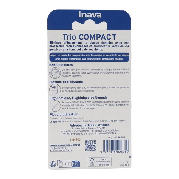 Inava Trio Compact brossettes interdentaires