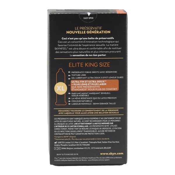 Manix Skyn Elite King Size préservatifs sans latex