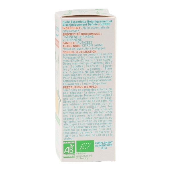Puressentiel Huile essentielle Citron Bio