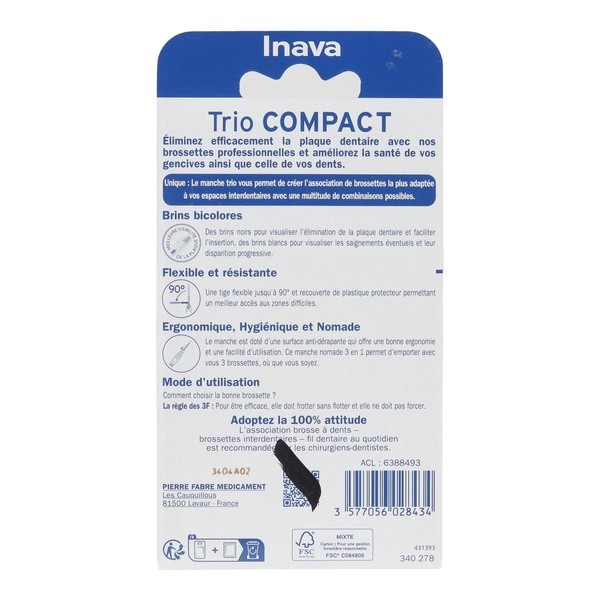 Inava Trio Compact brossettes interdentaires