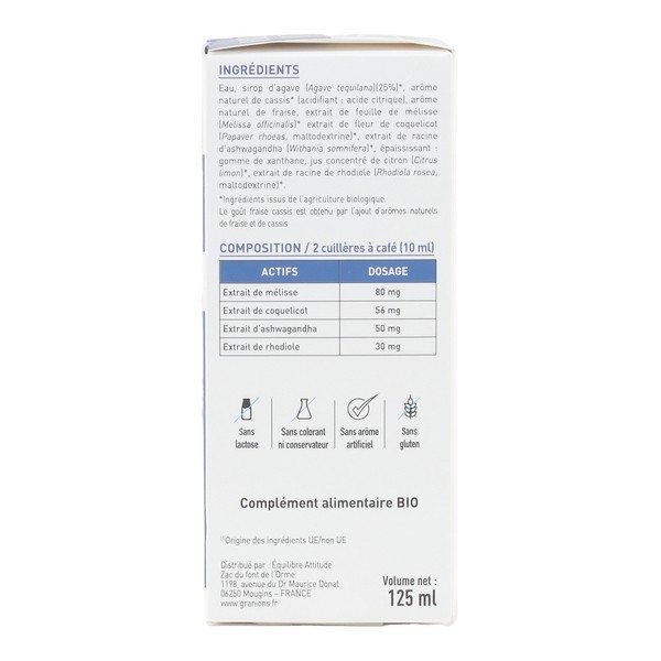 Granions Kid Bio Calme Concentration Sirop