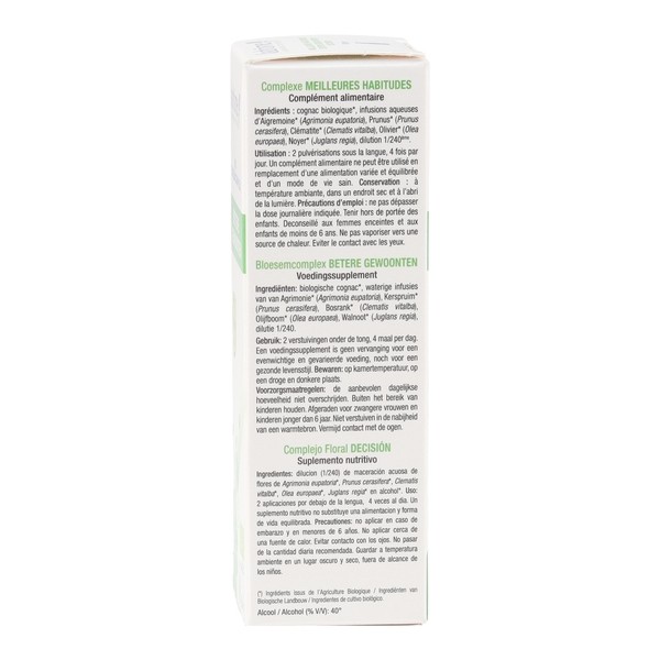 Ladrôme complexe d'élixirs floraux bio spray Meilleures habitudes