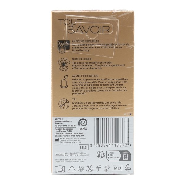 Durex Nude Extra Large préservatifs