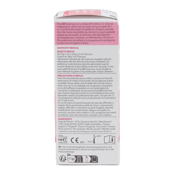 Pranarom PranaBB Sirop toux Bio