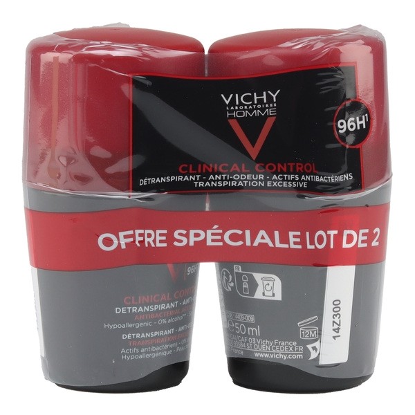 Vichy Homme déodorant détranspirant Clinical Control 96h bille