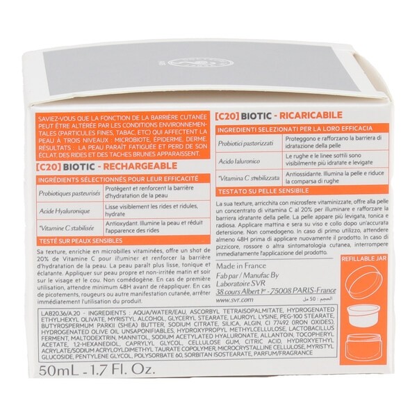 SVR C20 Biotic crème uniformisante lissante