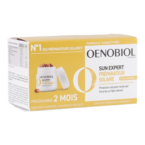 Oenobiol Sun Expert préparateur solaire peau sensible capsules