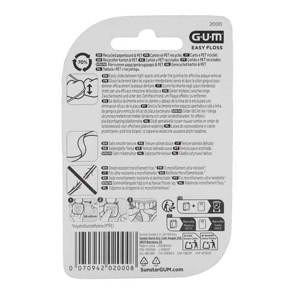 Gum Easy Floss Fil dentaire 30 m