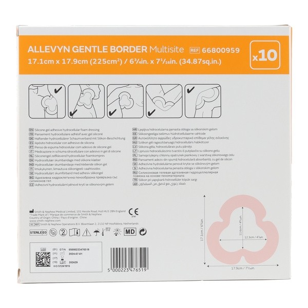 Allevyn Gentle Border Multisite pansement adhésif siliconé