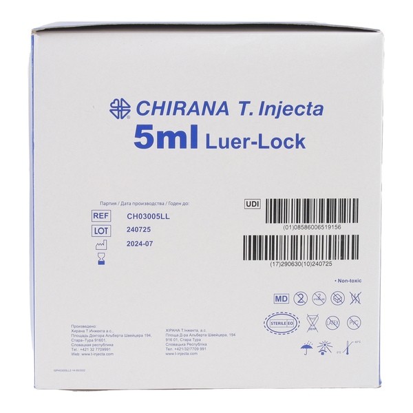 Seringue stérile 3 pièces Luer Lock