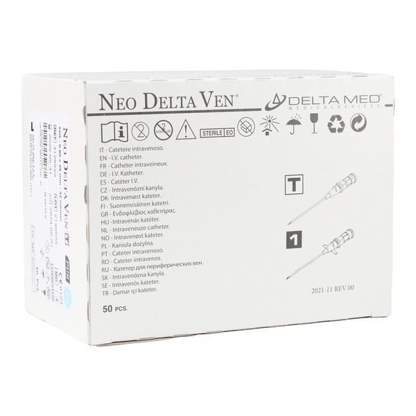 Cathéter droit avec ailettes DeltaVen 1 Pur