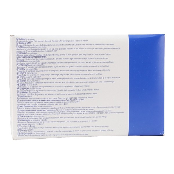 Seringue stérile 3 pièces Luer Lock