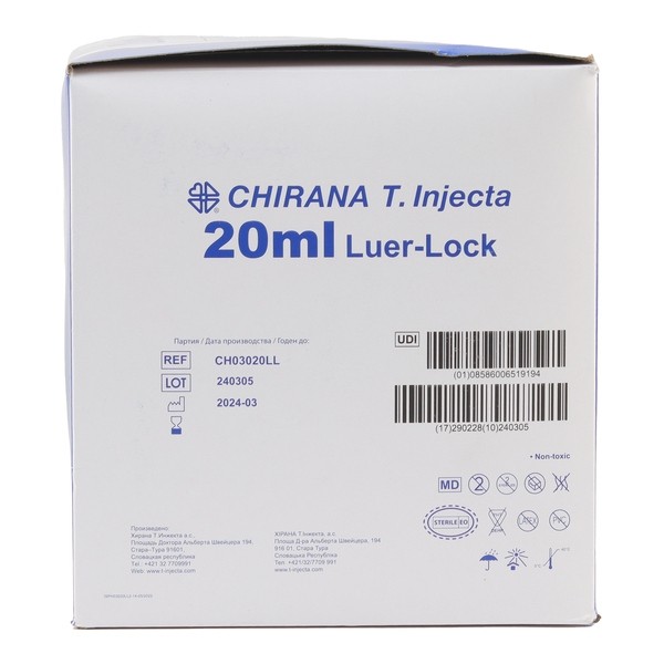 Seringue stérile 3 pièces Luer Lock