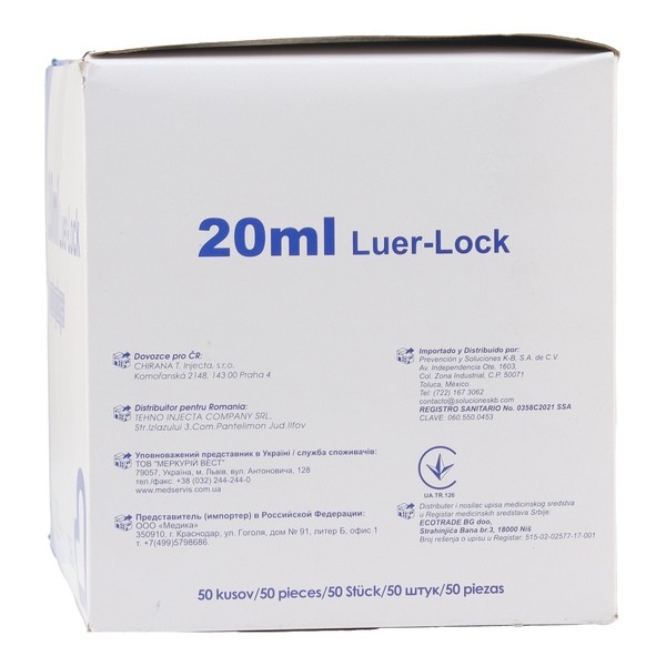 Seringue stérile 3 pièces Luer Lock