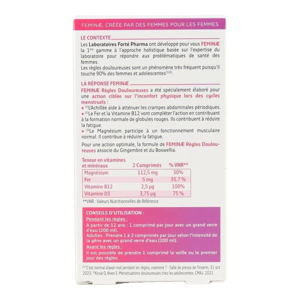 Forté Pharma Feminae Règles Douloureuses comprimé