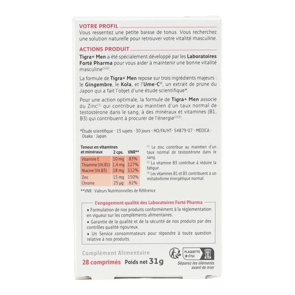 Forté Pharma Tigra+ Men comprimés