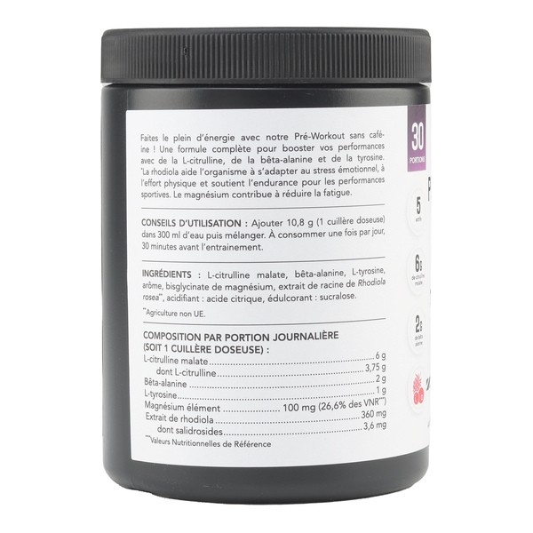 Nat et Form Pré Workout Booster poudre