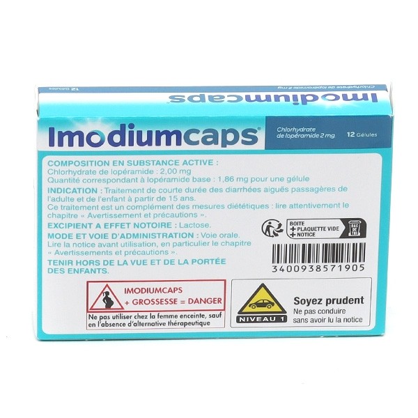 ImodiumCaps gélule anti diarrhée