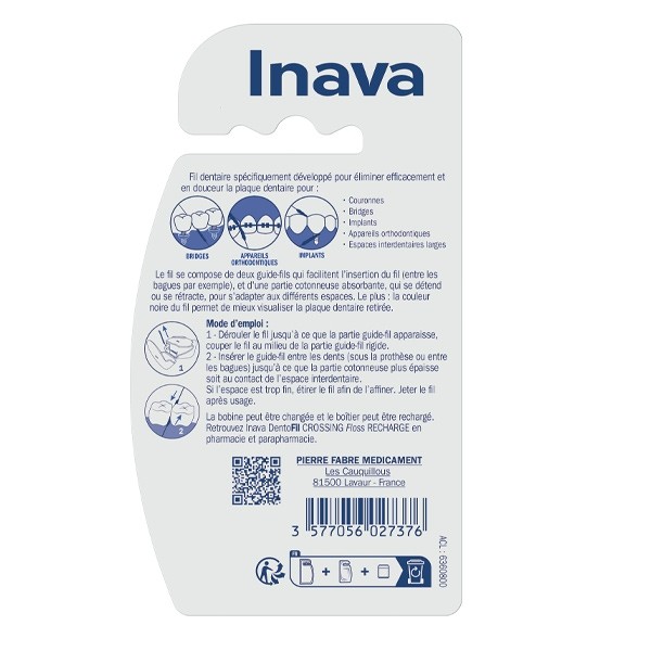Inava DentoFil Crossing Floss menthe fraîche