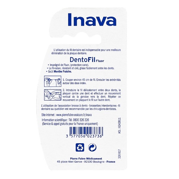 Inava DentoFil Fluor mentholé 35 m