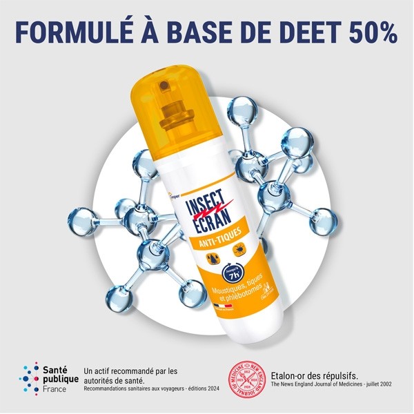 Insect Écran Lotion répulsive Anti-Tiques Spray