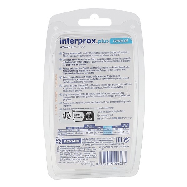 Brossettes interdentaires Interprox Plus 90° coniques