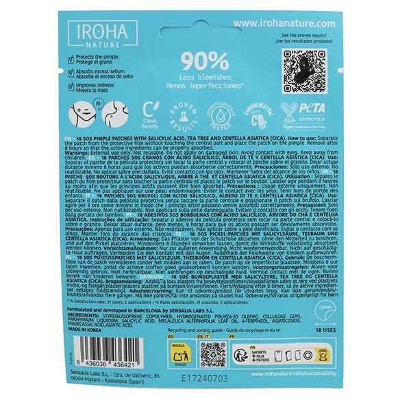 Iroha Nature patch SOS bouton