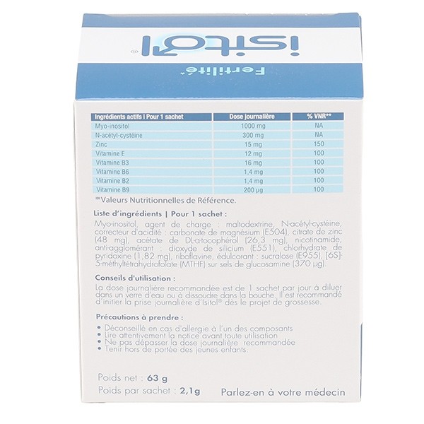 Isitol Fertilité masculine sticks