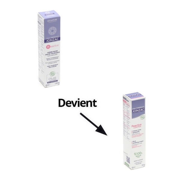 Jonzac Reactive Control Crème riche apaisante bio