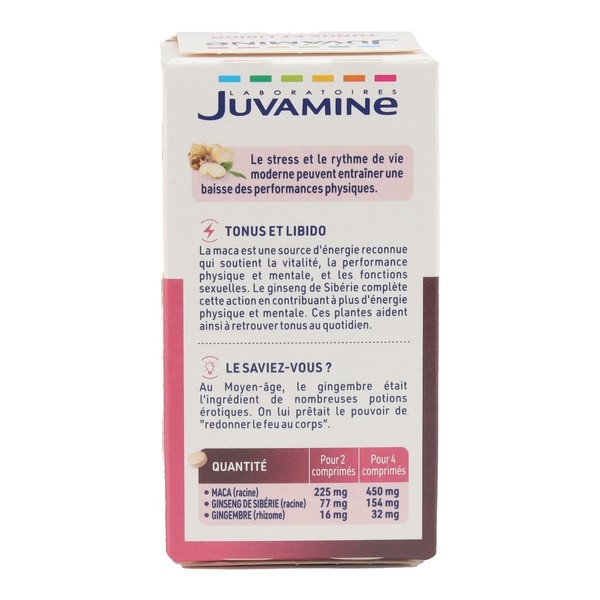 Juvamine Phyto Maca Gingembre Ginseng de Sibérie comprimés