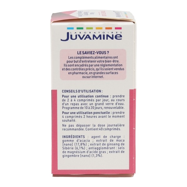 Juvamine Phyto Maca Gingembre Ginseng de Sibérie comprimés