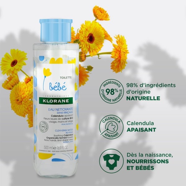 Klorane Bébé Eau nettoyante sans rinçage