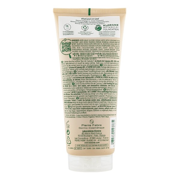 Klorane crème de douche nutritive Fleur de Cupuaçu