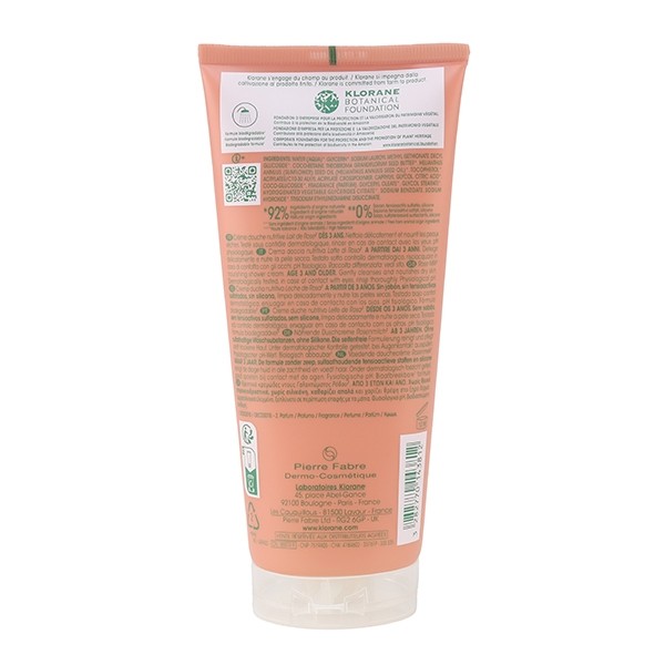 Klorane Crème de douche nutritive Lait de Rose