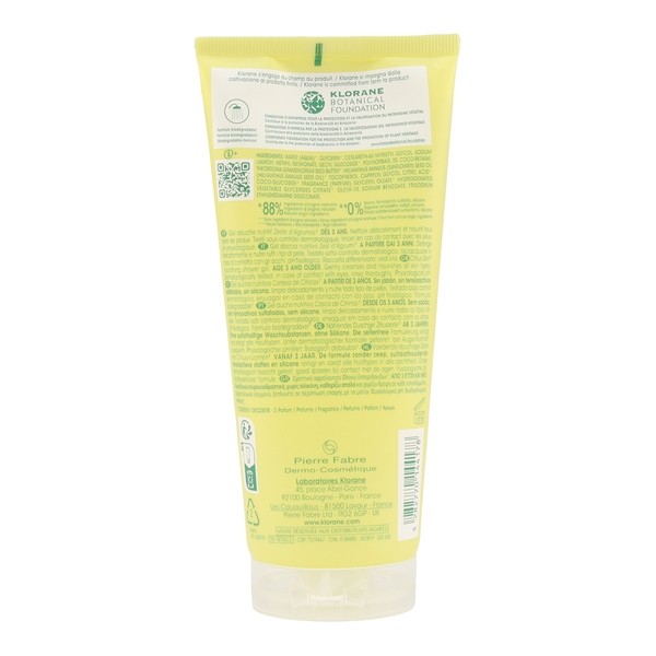 Klorane gel douche nutritif Zeste d'agrumes