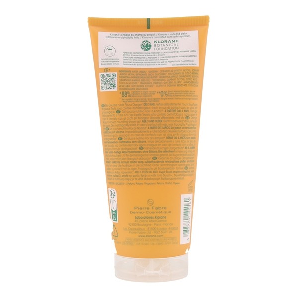 Klorane gel douche nutritif Fleur d'oranger