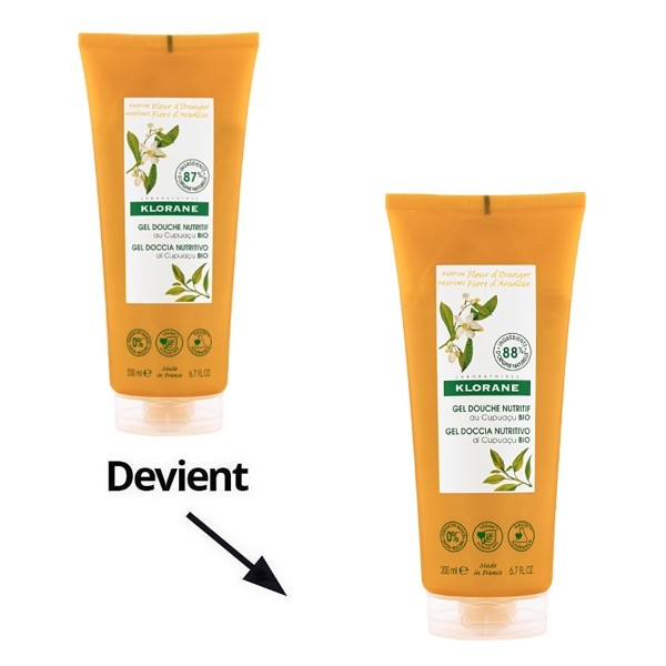 Klorane gel douche nutritif Fleur d'oranger