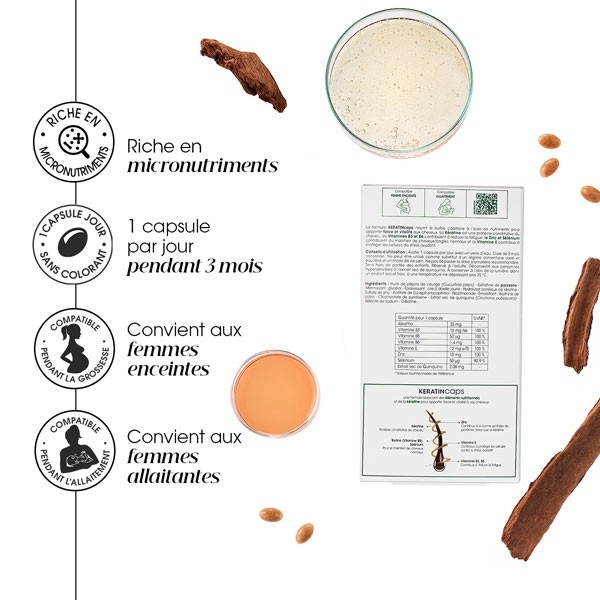 Klorane KeratinCaps Force et Vitalité capsules